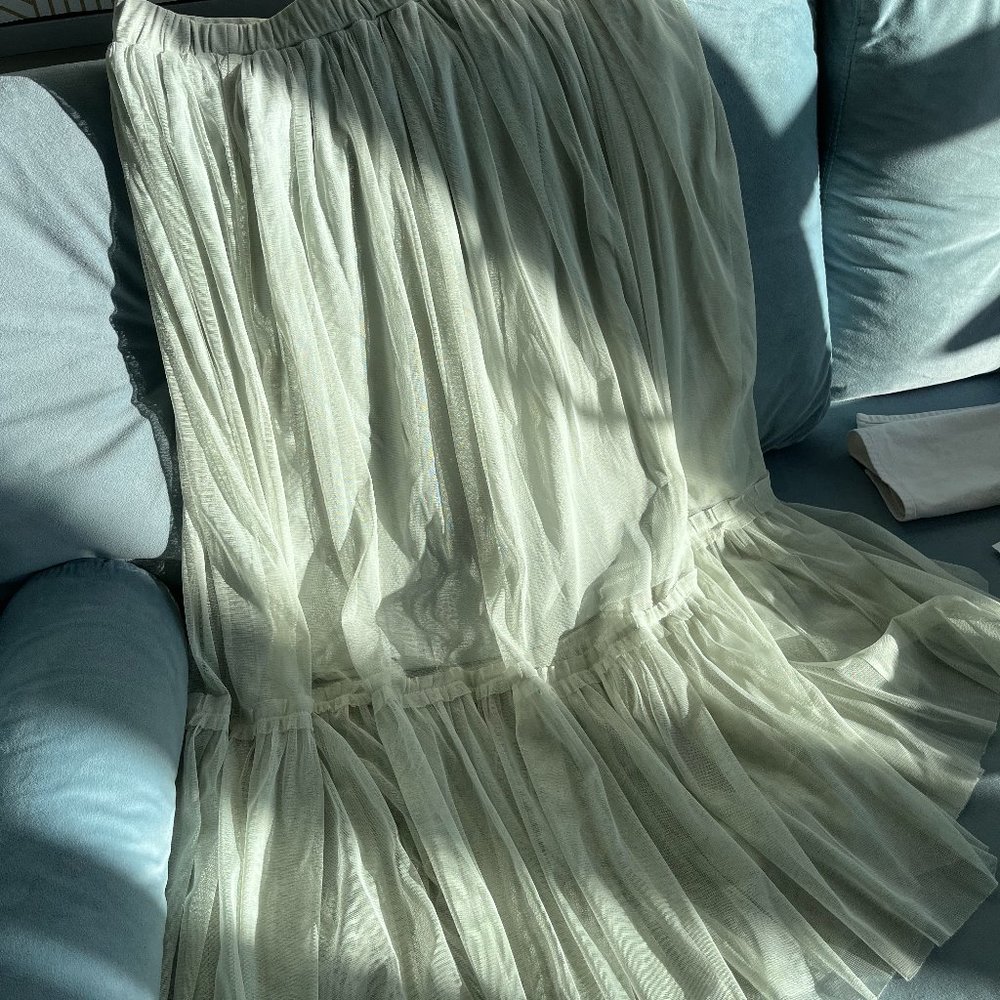 Forever 21 Chiffon Skirt Sea Foam Green